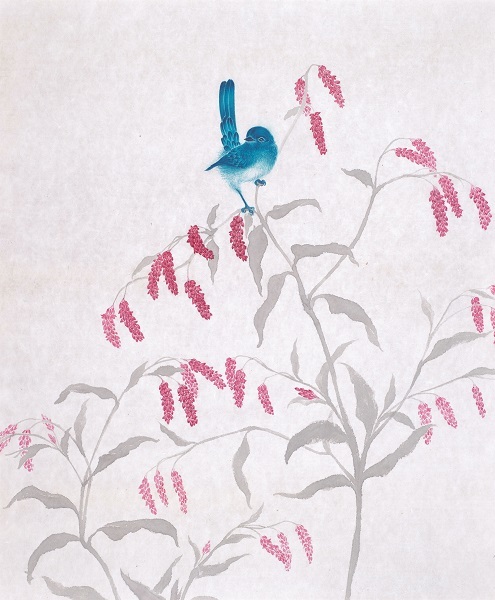 이봉금, '공존 70-58', 장지에 먹과 채색, 2021