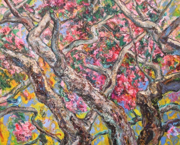 백일연화, 73x91.5cm, Oil on canvas, 2021.