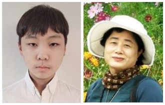 백금산 군(왼쪽)과 고현숙 학운초 교장.