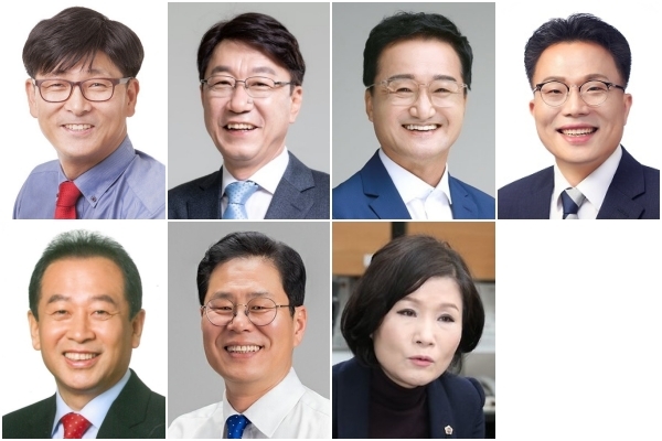 서윤근, 우범기, 유창희, 이중선(위 왼쪽부터), 임정엽, 조지훈, 허남주(아래 왼쪽부터)