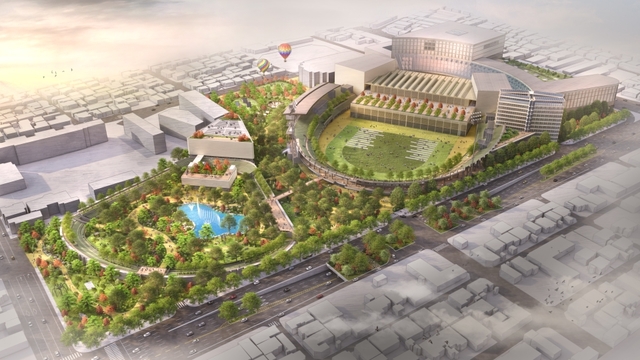 전주 종합경기장부지 개발 조감도