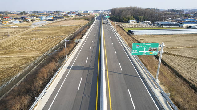18일 개통된 익산제3일반산업단지 진입도로