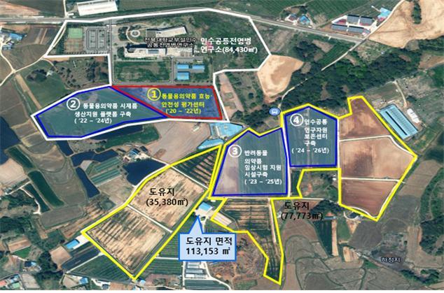 동물용의약품 클러스터 구축 계획(지도)/ 사진=전북도 제공