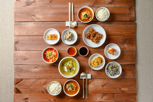 전라감영 관찰사 밥상 중 간소상(5첩반상). 사진=전주시 제공