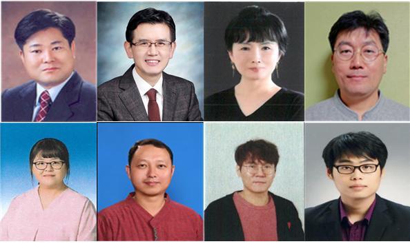 (사진은 윗줄 왼쪽부터) 이태현 군산상고 교감, 김신철 서수초 교장, 조은성 만경여고 교사, 운일호 진안장승초 교사, 유경아 군산제일중 교사, 양성호 임실지사초 교사, 곽효준 전주동초 교사, 차봉준 남원용성중 교육복지사.