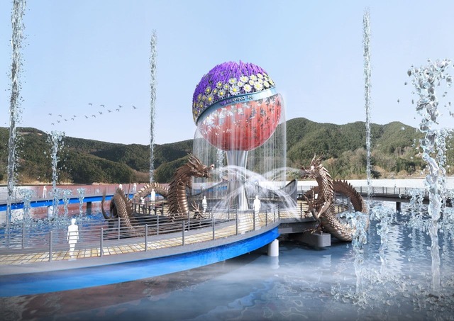 용산호 미르용분수