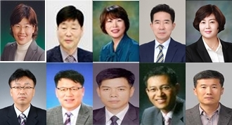 (위 왼쪽부터) 김미정·윤동욱·유희숙·전대식·나해수 (아래 왼쪽부터) 전병순·하태욱·김광수·이태수·신병기