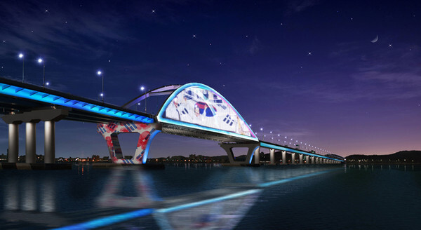 동백대교 야간 경관이 한층 아름다워 질 전망이다.