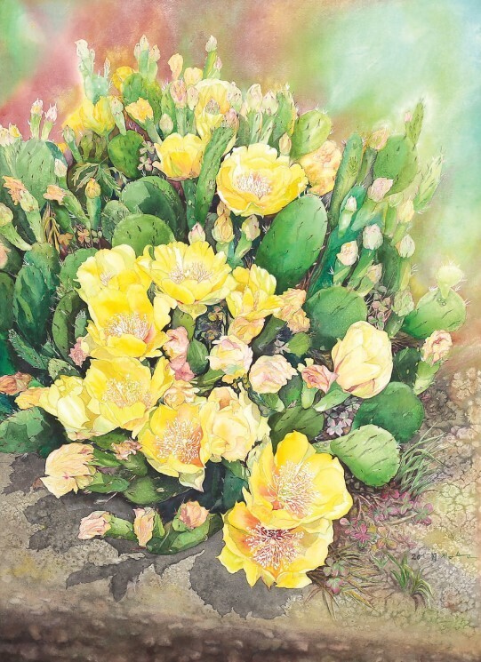 행복I, 65.1x90.9cm, Watercolor on paper, 최점순