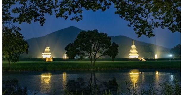 익산 미륵사지 야간경관 /사진=익산시 제공