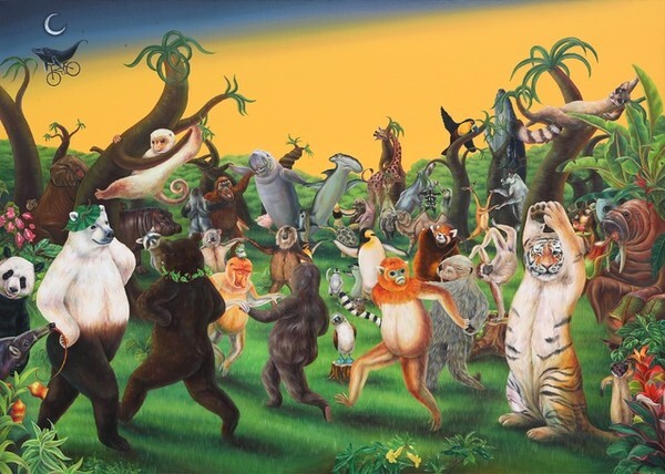 엄수현_밝은 달 아래서-쉘위댄스,162.1x227.3cm, Oil_Acrylic on Canvas