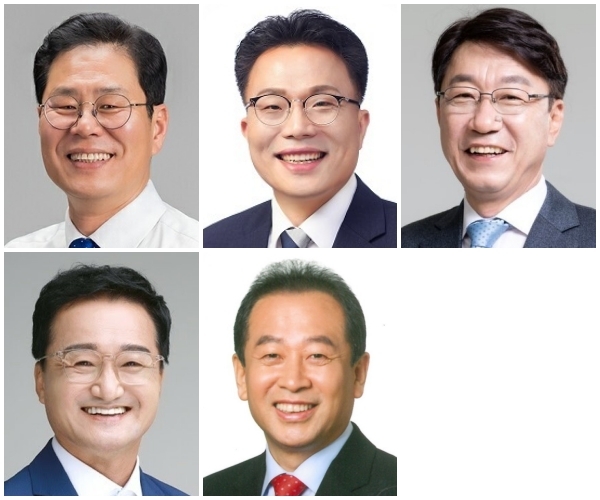 조지훈, 이중선, 유창희(위 왼쪽부터), 우범기, 임정엽(아래 왼쪽부터)