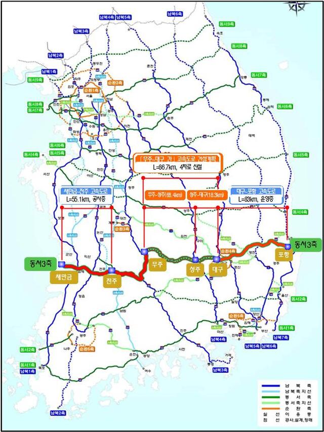 무주~성주~대구 고속도로 위치도/ 자료=전북도 제공  