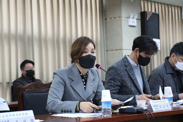 간담회에서 발언하고 있는 임오경 의원/사진=전북도체육회 제공