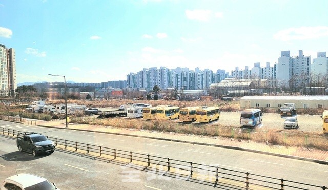 전주 송천동 에코시티 중심부에 자리한 공공청사부지 /사진=김영호 기자