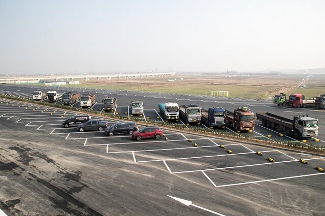 군산 내초동 일대에 조성된 화물자동차 공영차고지