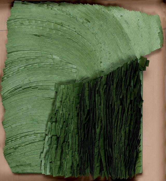 바람의 기억, 55x60cm, 캔버스에 한지, 2019, 표인부