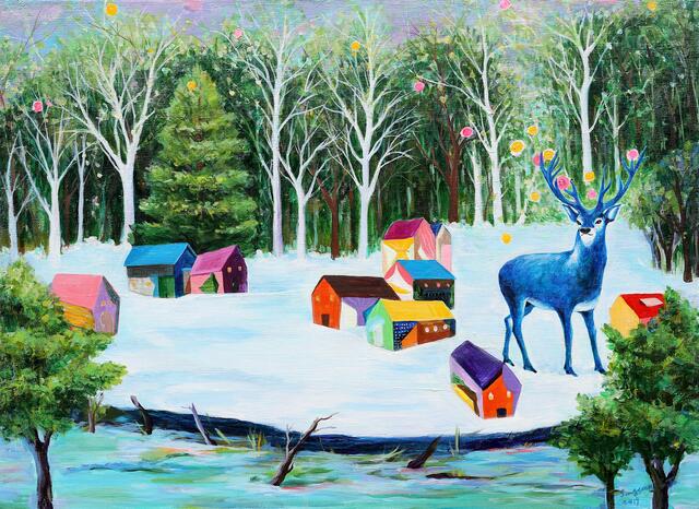 내일의 숲, 60.6x72.7cm, 캔버스에 아크릴, 2019, 조성숙