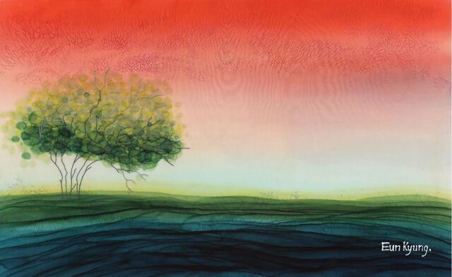 Nature, 32.5×53cm, Silk, 듀퐁염료, 면사, 호염기법